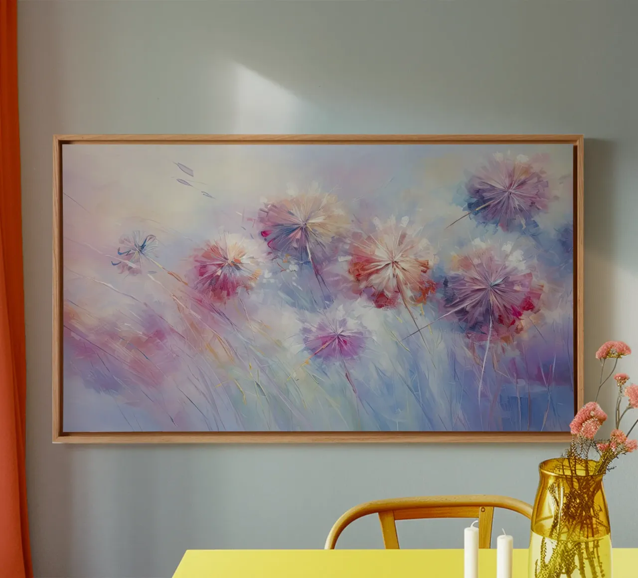 Fiori di colore viola tela con Cornice a cassetta da Imagine