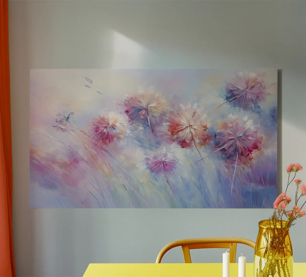 Fiori di colore viola tela con Cornice a cassetta da Imagine
