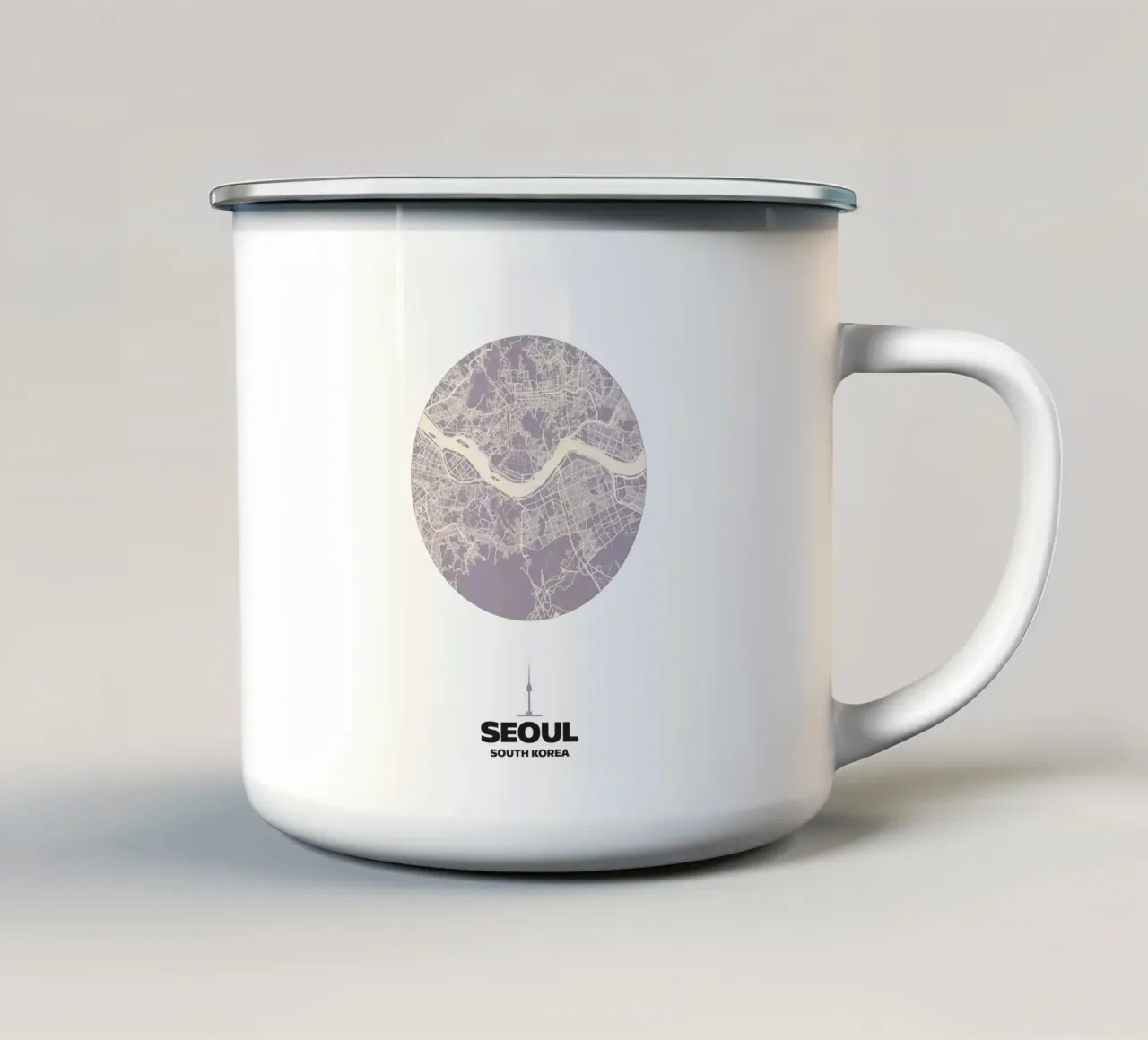 Seoul Lines Minimal - City Circles tazza in smalto da MOOODZART