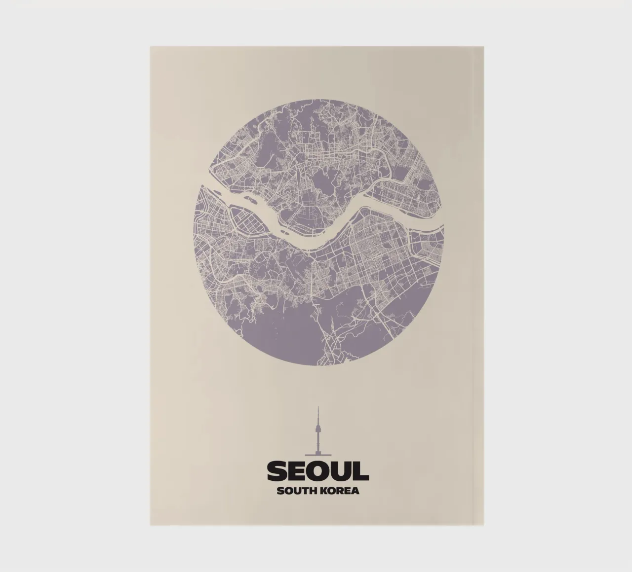 Seoul Lines Minimal - City Circles notebook by MOOODZART
