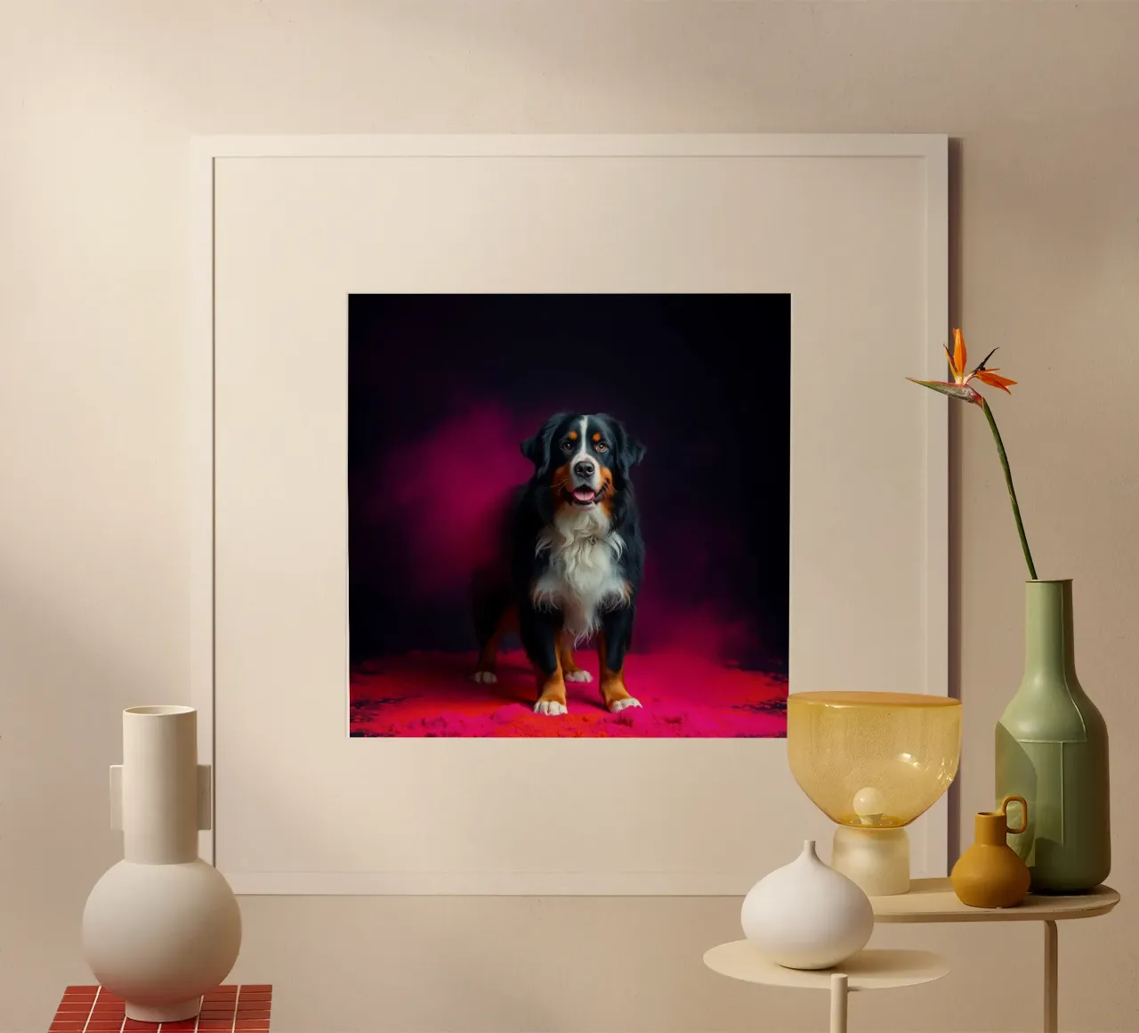 The colorful Bernese Mountain Dog #218 hahnemühle by Yumis.Beargang.and.Me