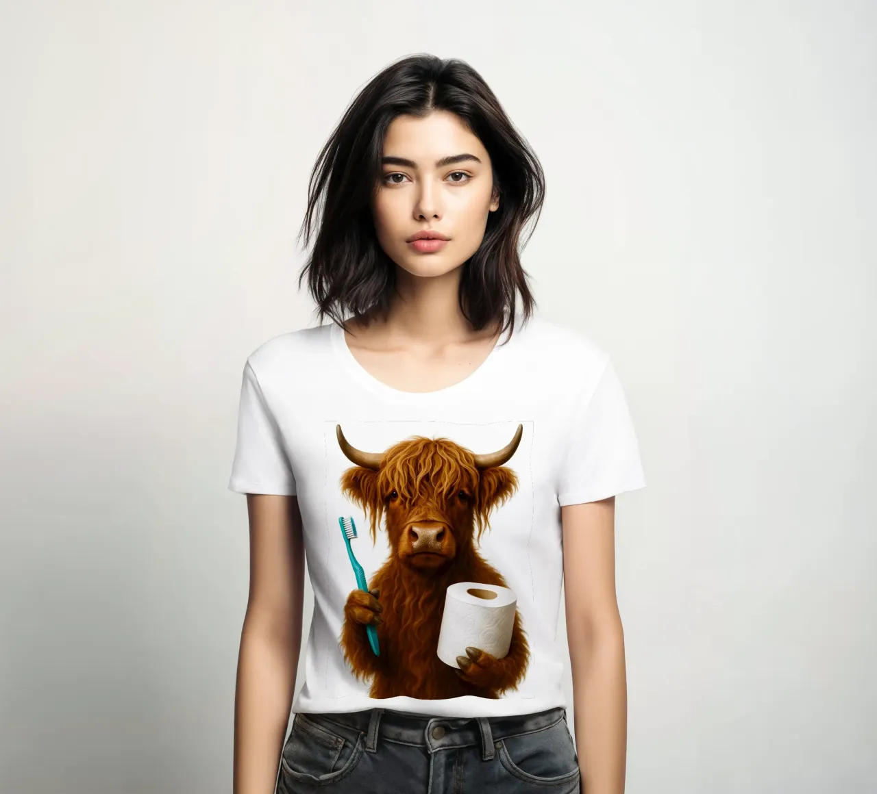 TOILETTE PER MUCCHE SCOZZESI t-shirt da donna da ARTOMATIC