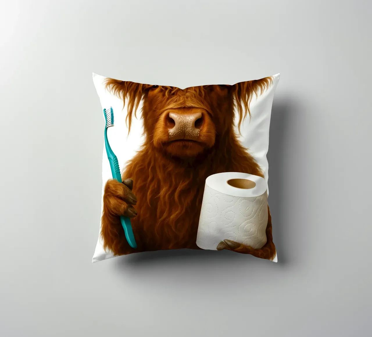 TOILETTE PER MUCCHE SCOZZESI cuscino da ARTOMATIC
