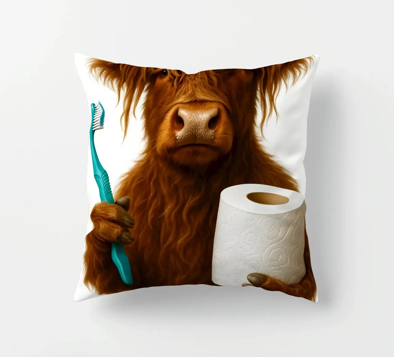 TOILETTE PER MUCCHE SCOZZESI cuscino da ARTOMATIC