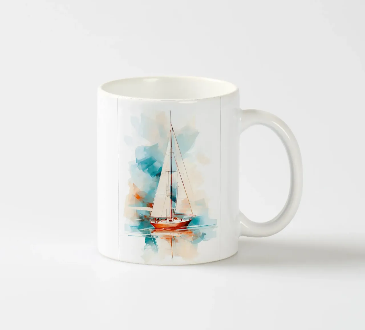 Zeilboot abstracte keramische mok van Imagine