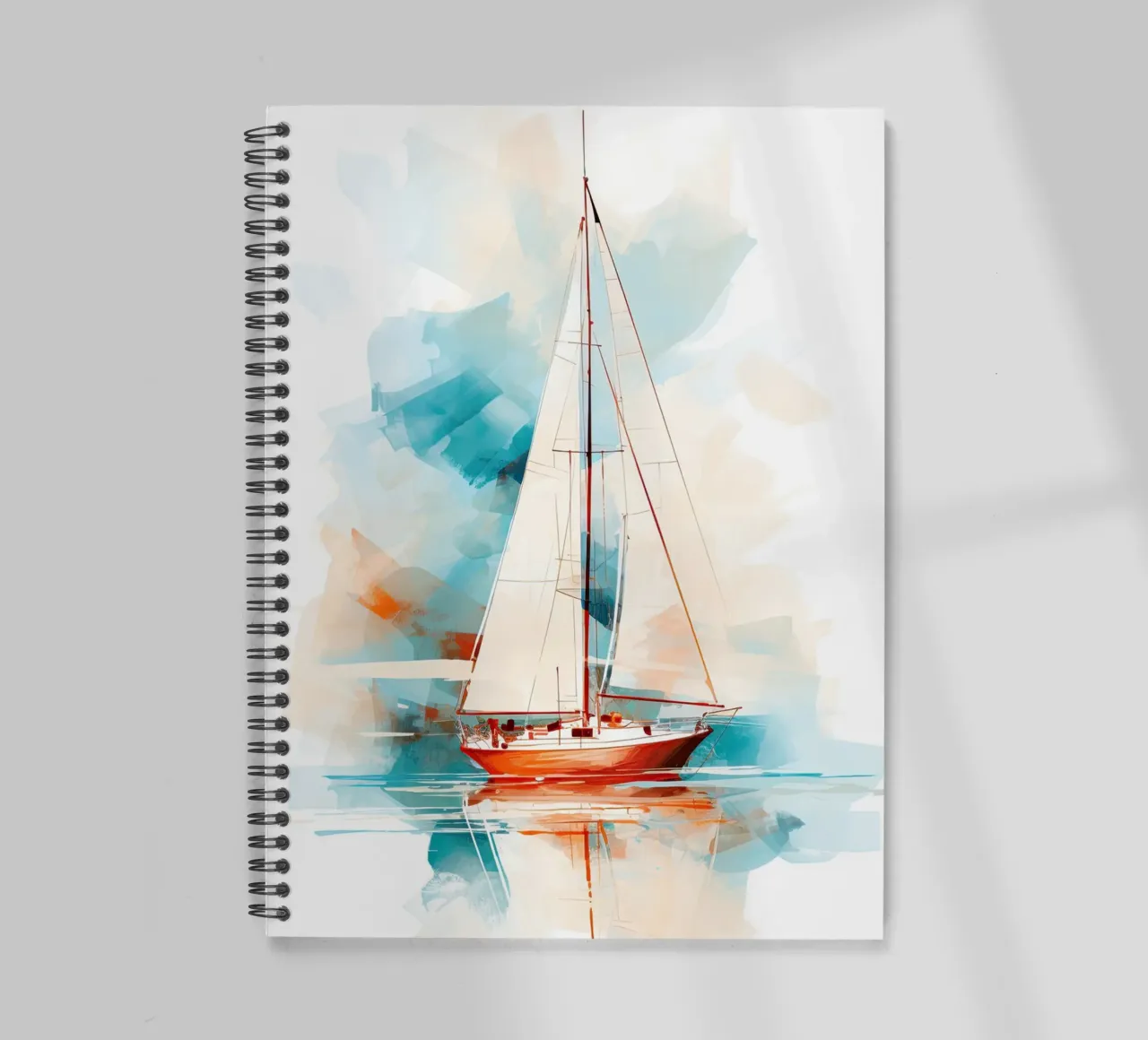 Zeilboot abstracte spiral notebook by Imagine
