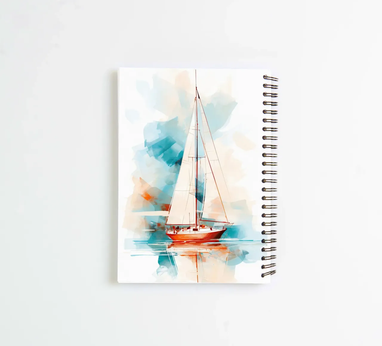 Zeilboot abstracte spiral notebook by Imagine