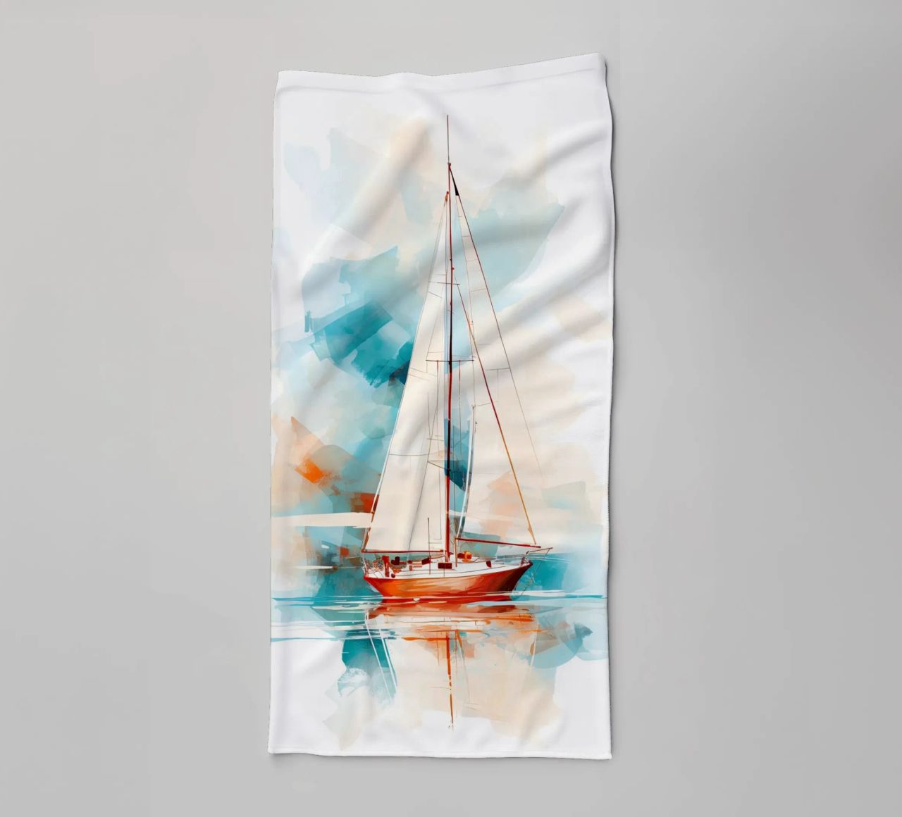 Zeilboot abstracte Handtuch von Imagine