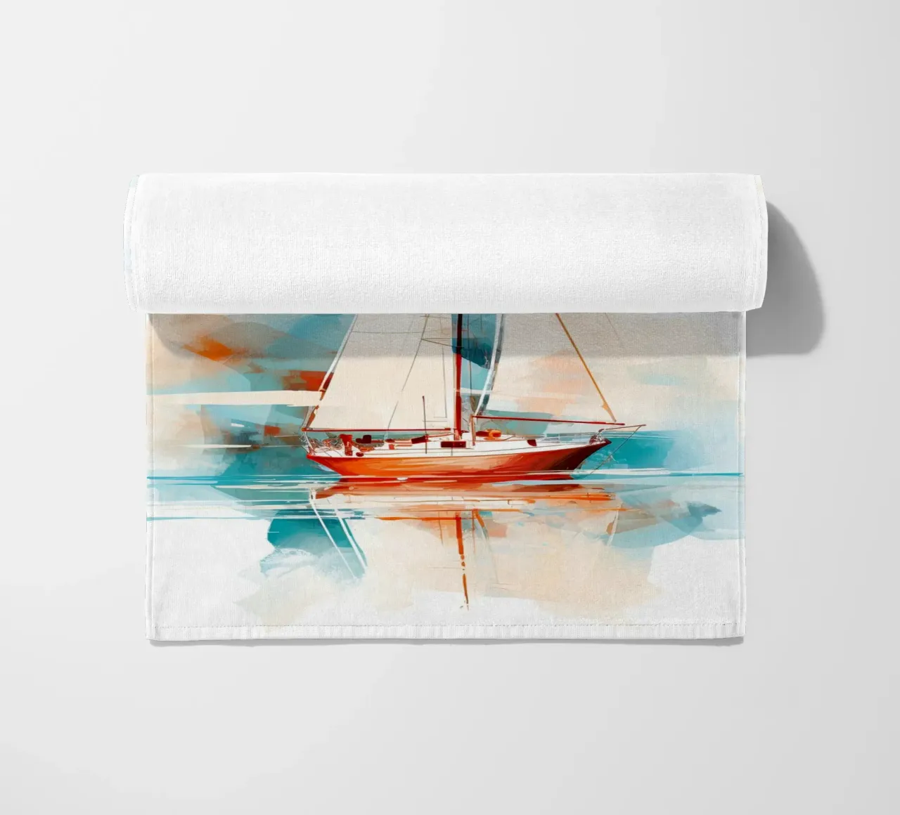 Bateau à lignes abstraites serviette de plage de Imagine