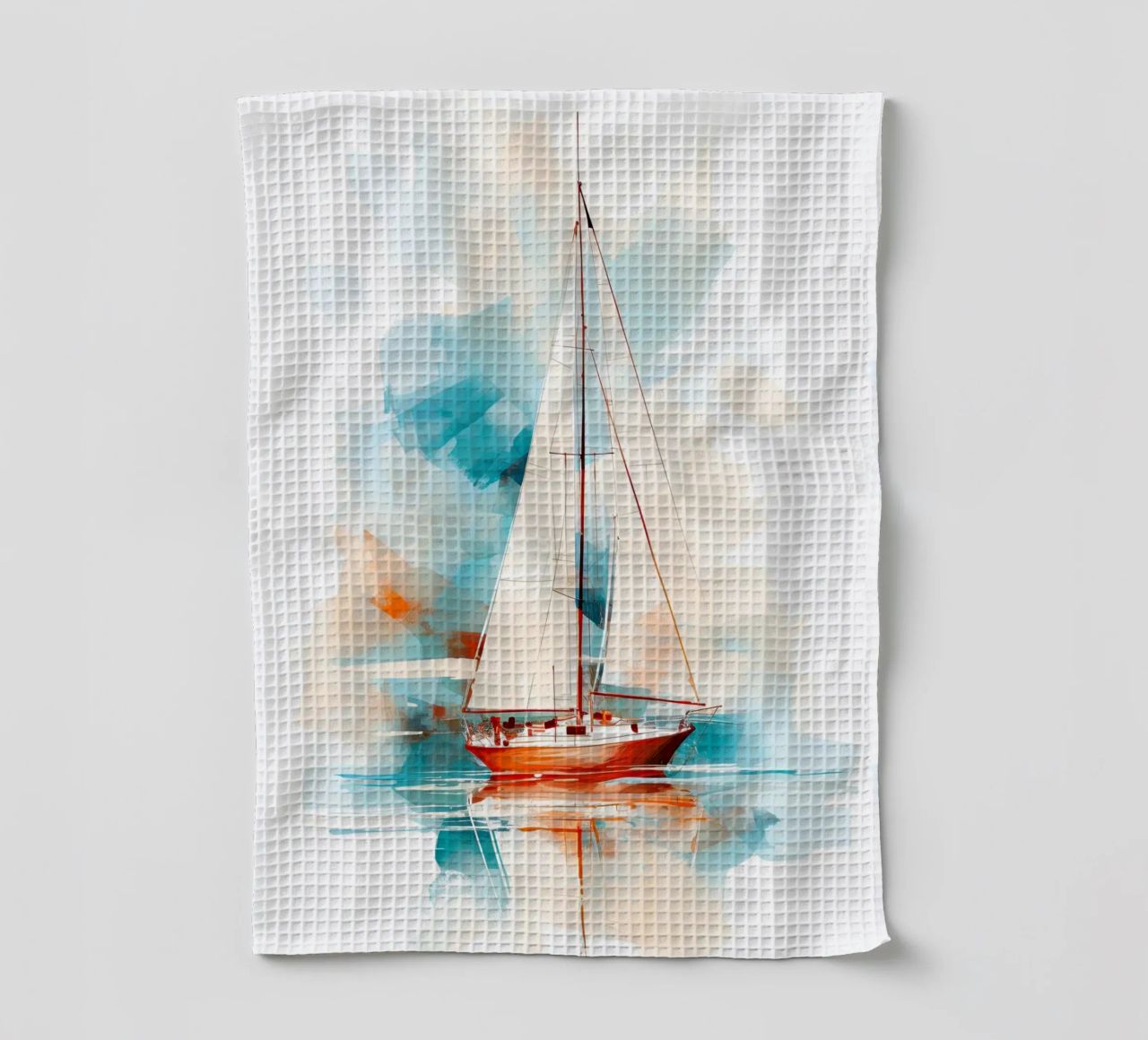 Zeilboot abstracte Geschirrtuch von Imagine
