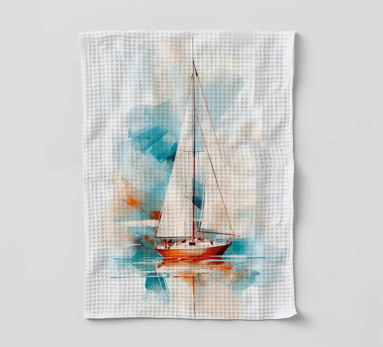 Zeilboot astratto canovaccio da cucina da Imagine