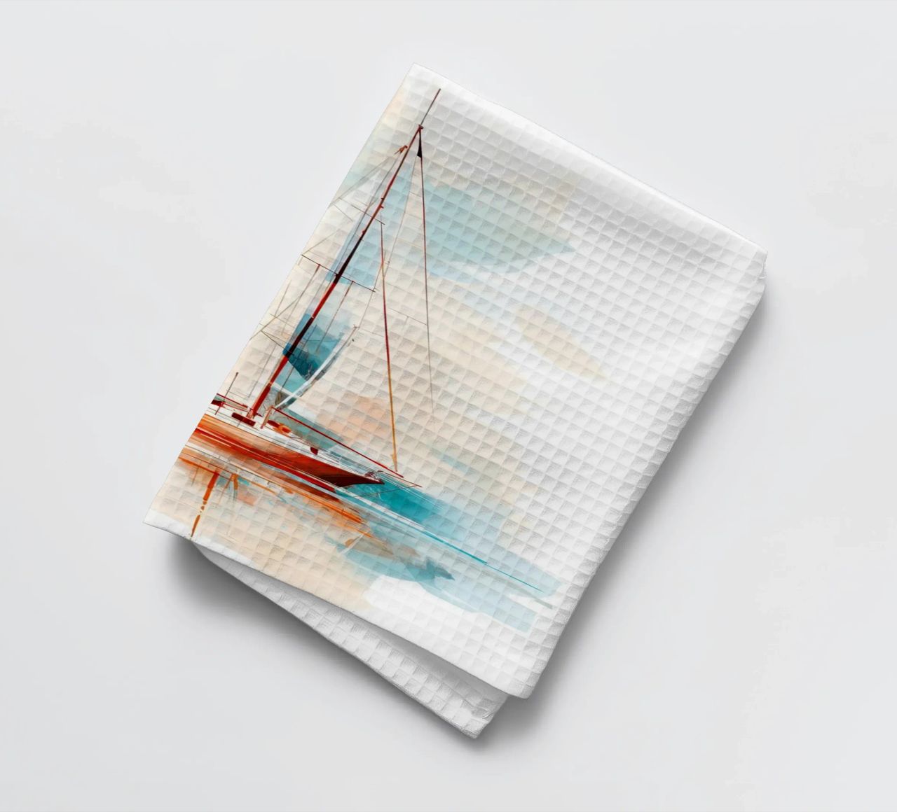 Zeilboot abstracte Geschirrtuch von Imagine