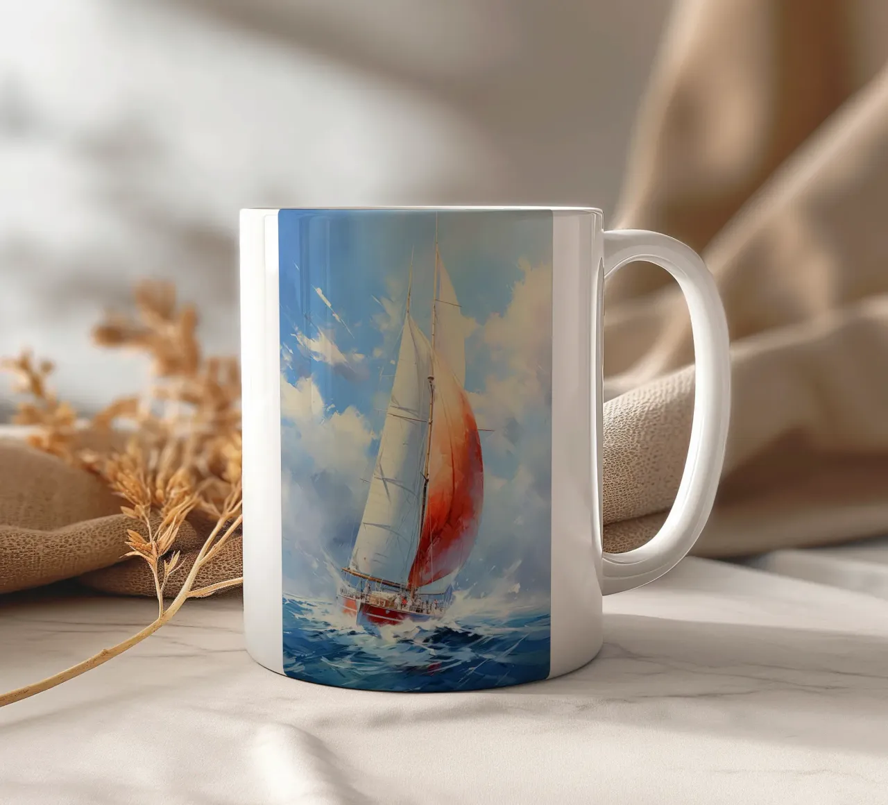 Zeilboot tazza in ceramica da Imagine