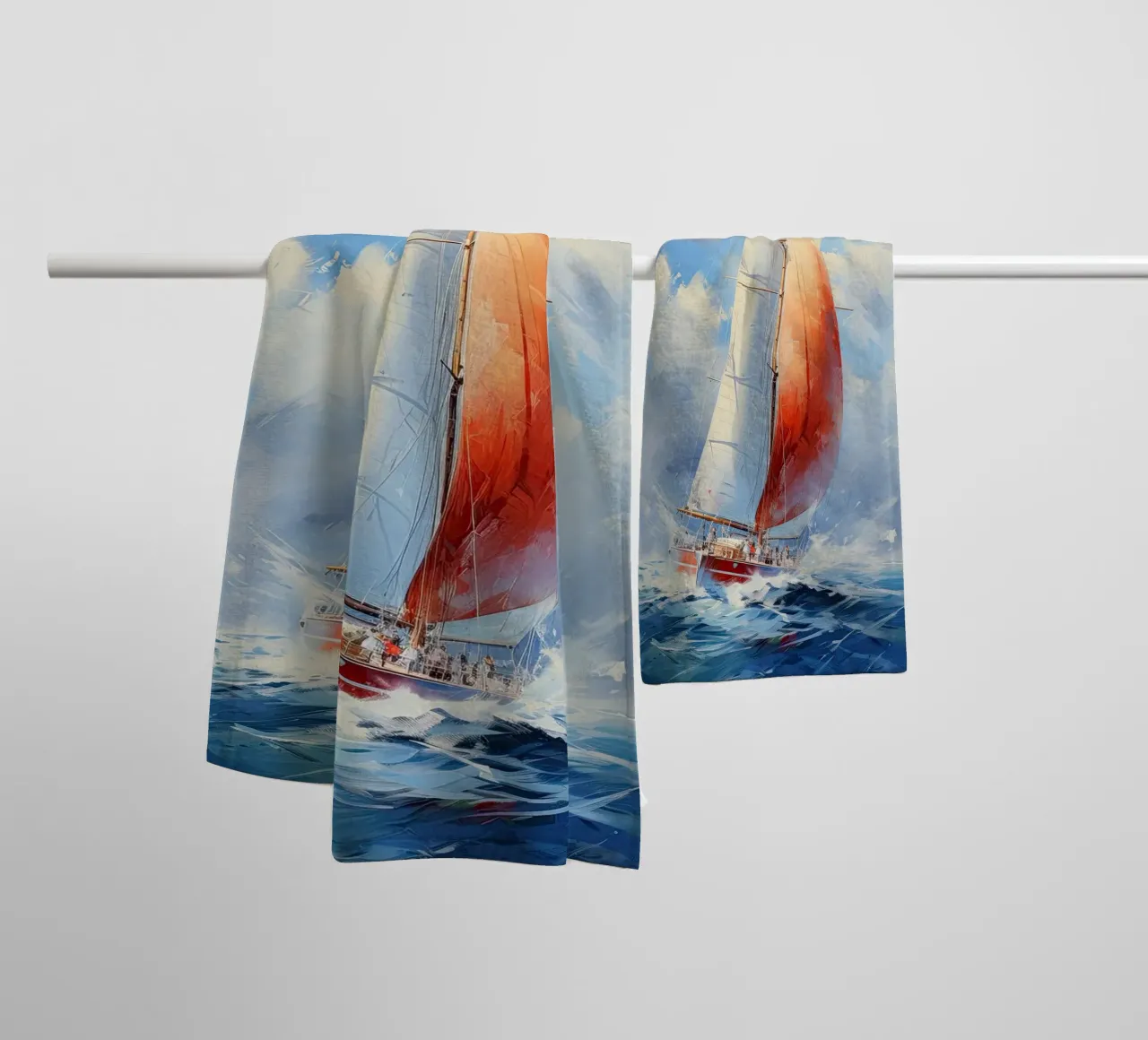Zeilboot asciugamano da bagno da Imagine