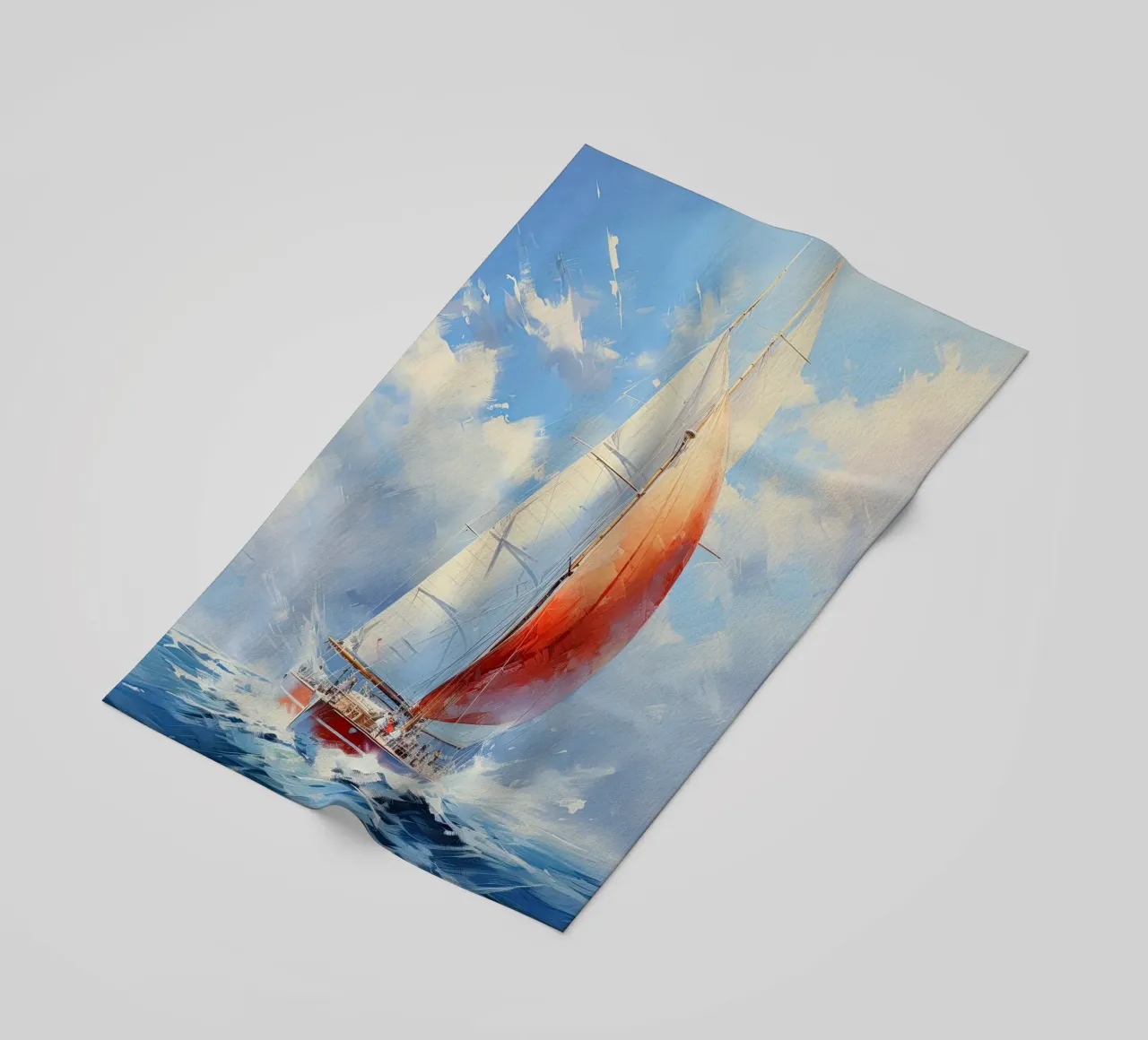 Zeilboot telo mare da Imagine