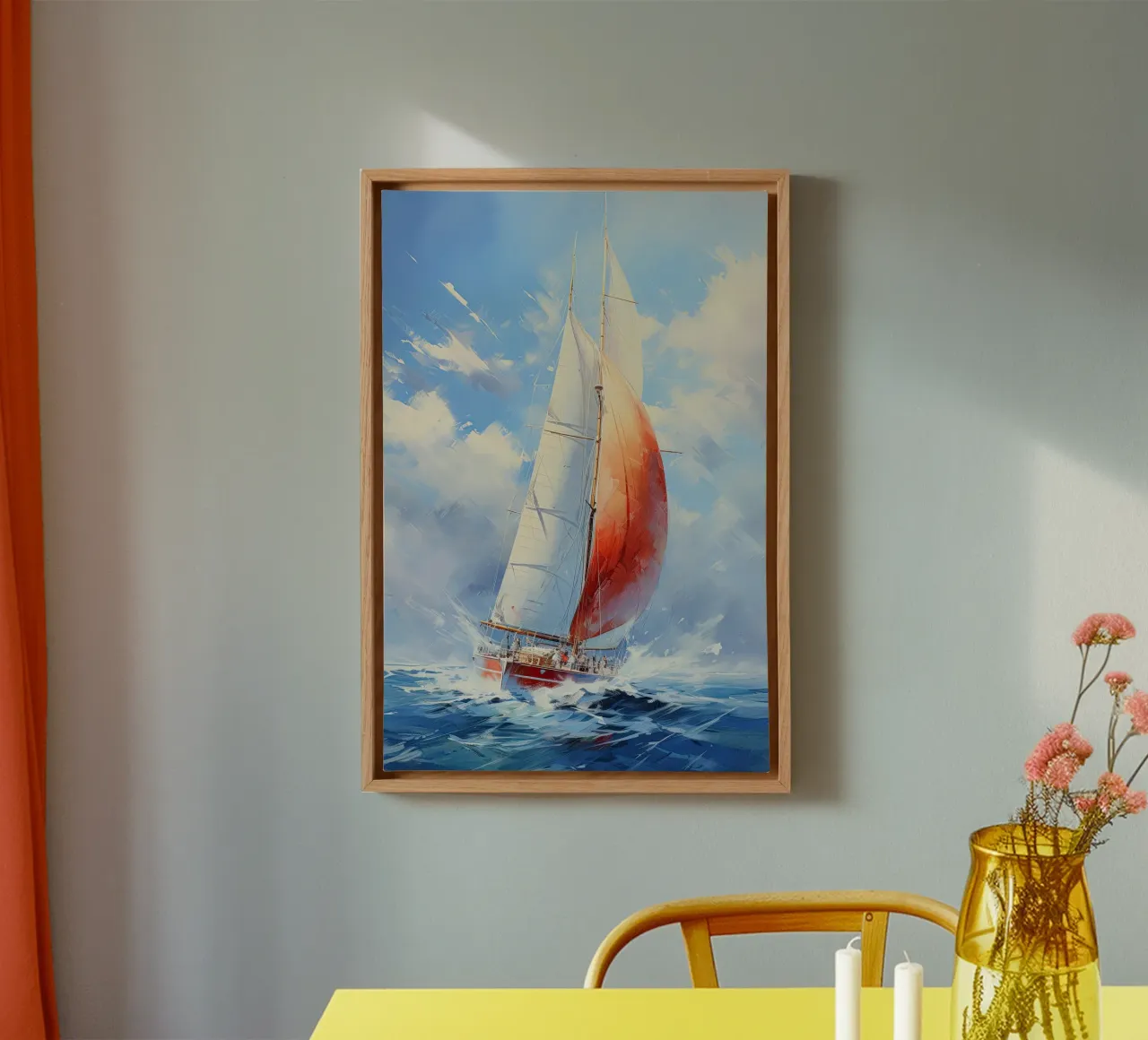 Zeilboot tela con Cornice a cassetta da Imagine