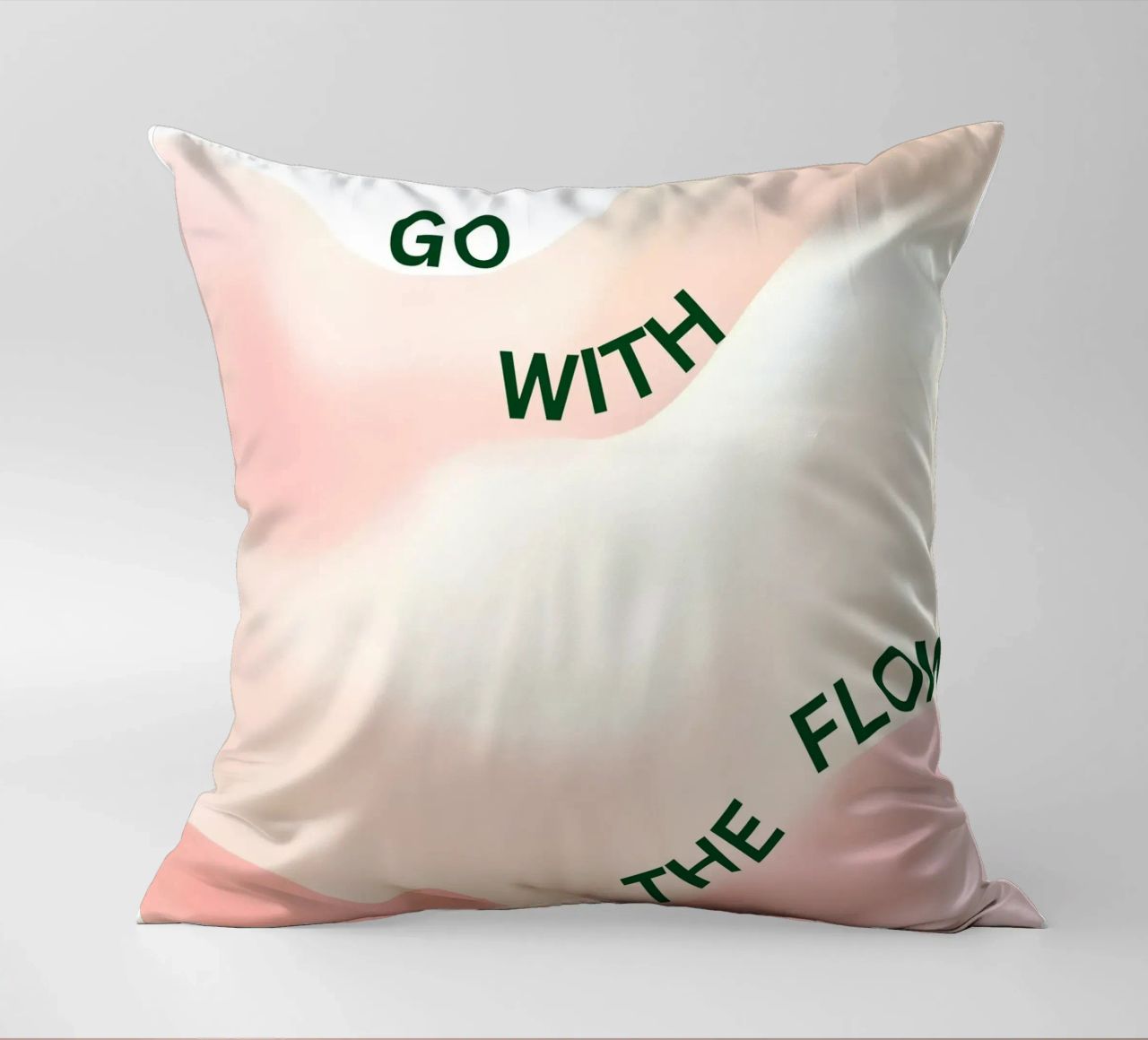 Go with the flow decorative cushion by designsbysophia
