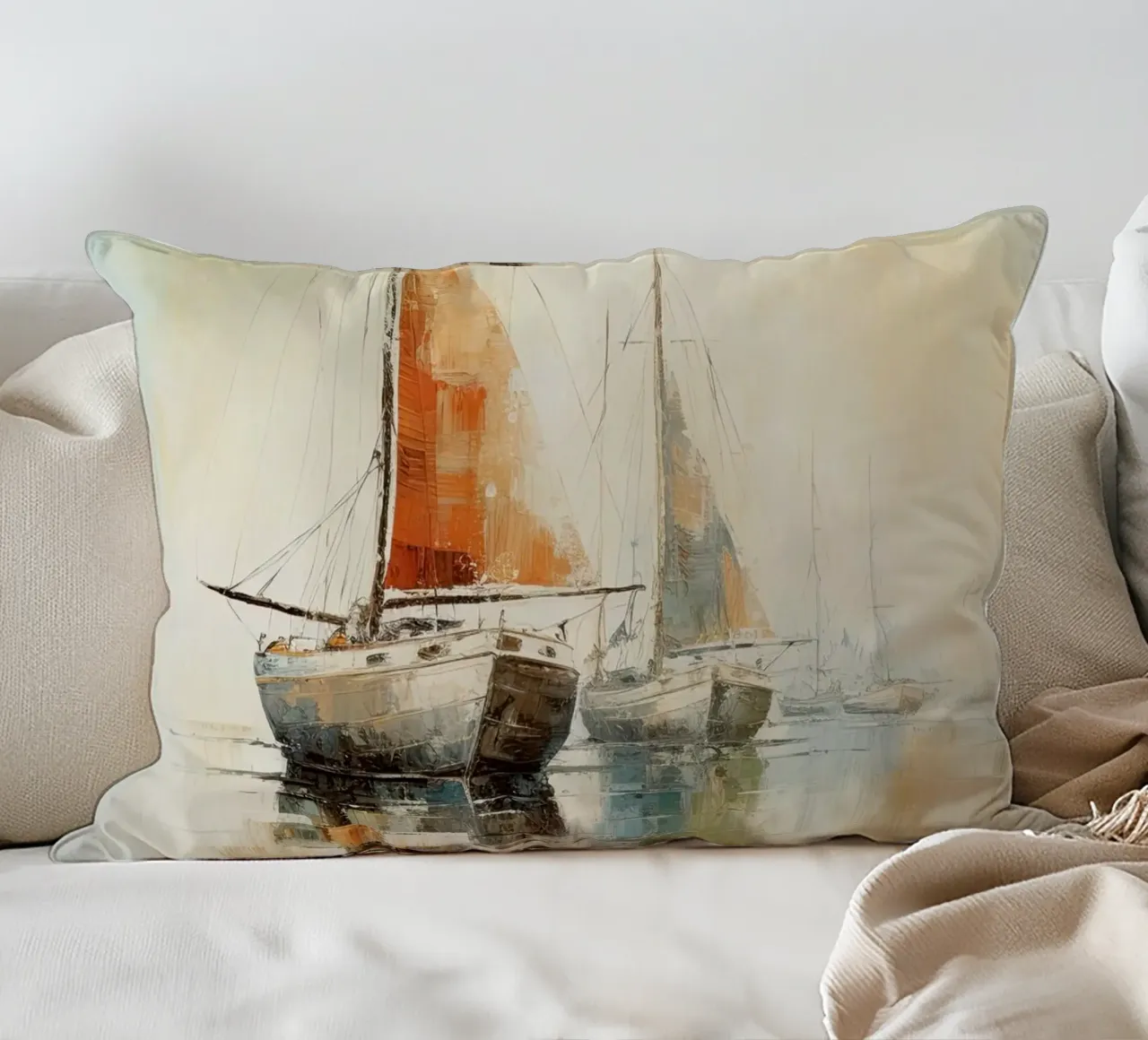 Abstract Zeilboten coussin de Imagine