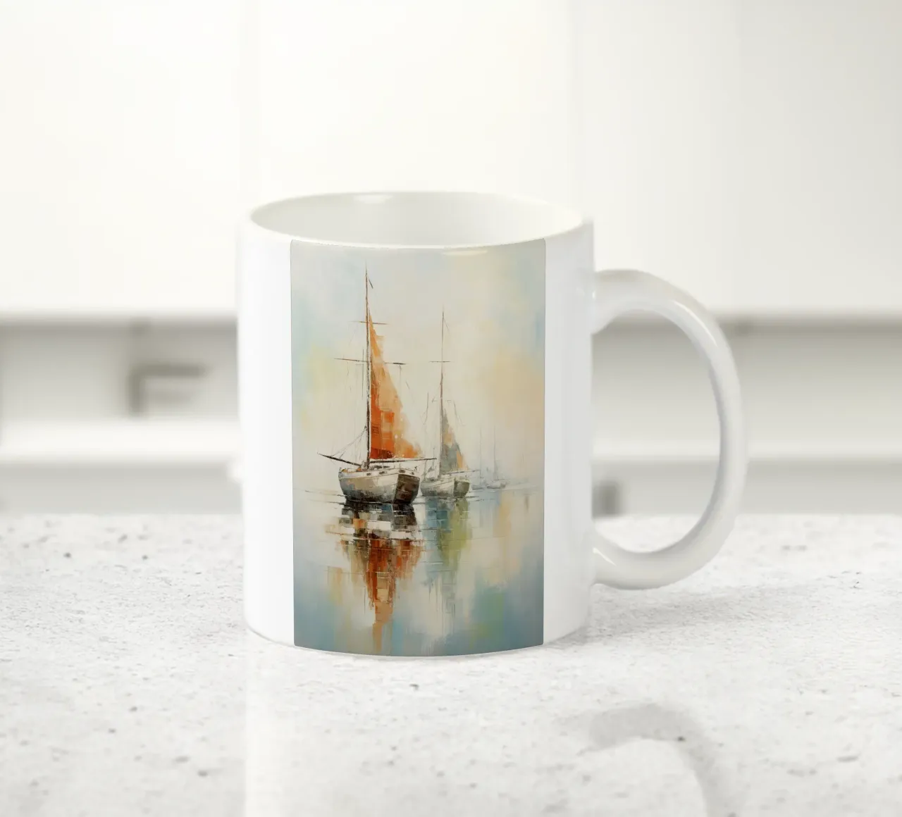 Zeilboten astratto tazza in ceramica da Imagine