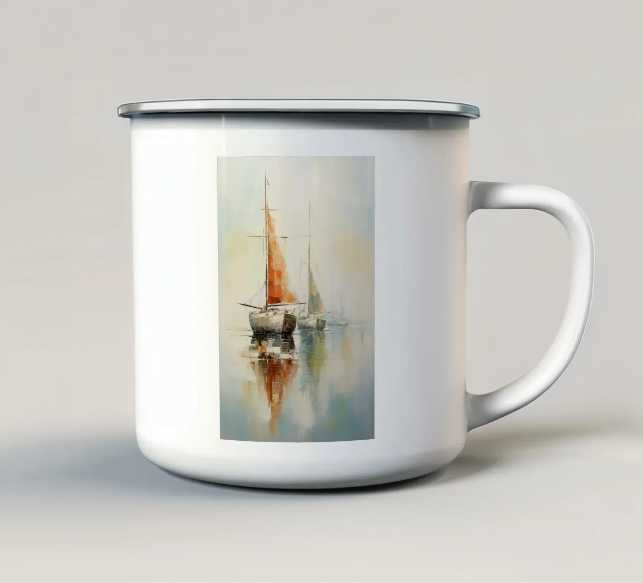 Zeilboten astratto tazza in smalto da Imagine