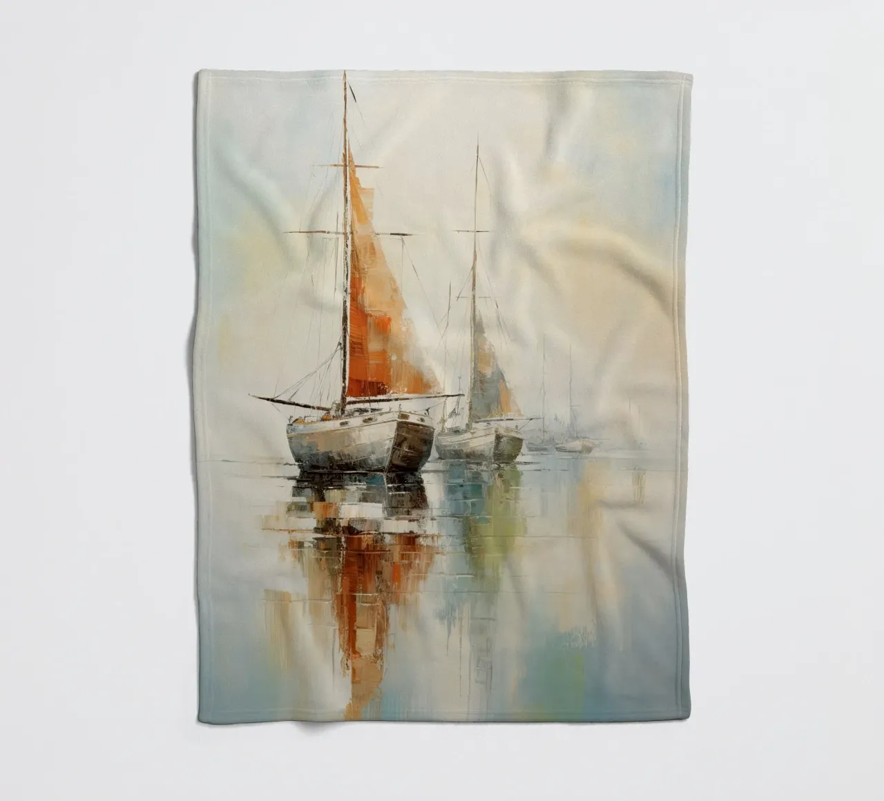 Abstract Zeilboten plaid polaire de Imagine