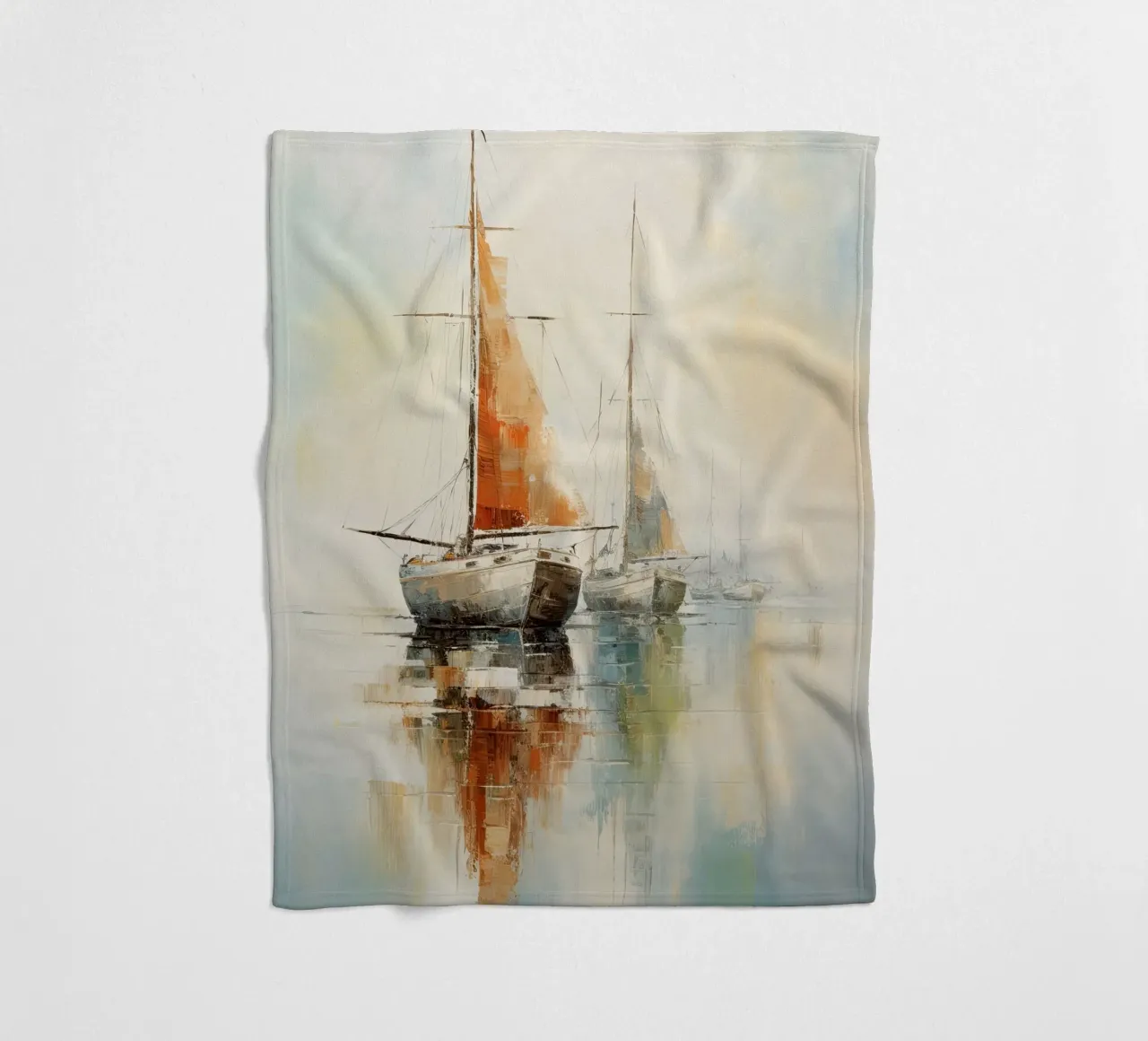 Abstract Zeilboten plaid polaire de Imagine