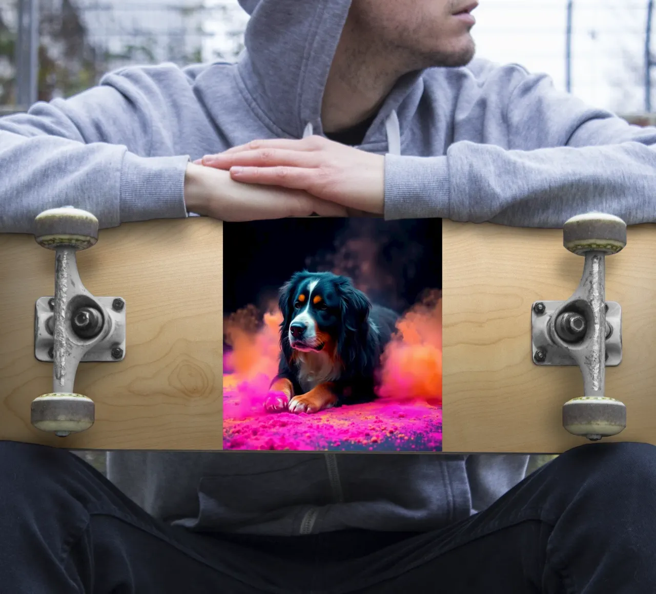 The colorful Bernese Mountain Dog #221 sticker by Yumis.Beargang.and.Me