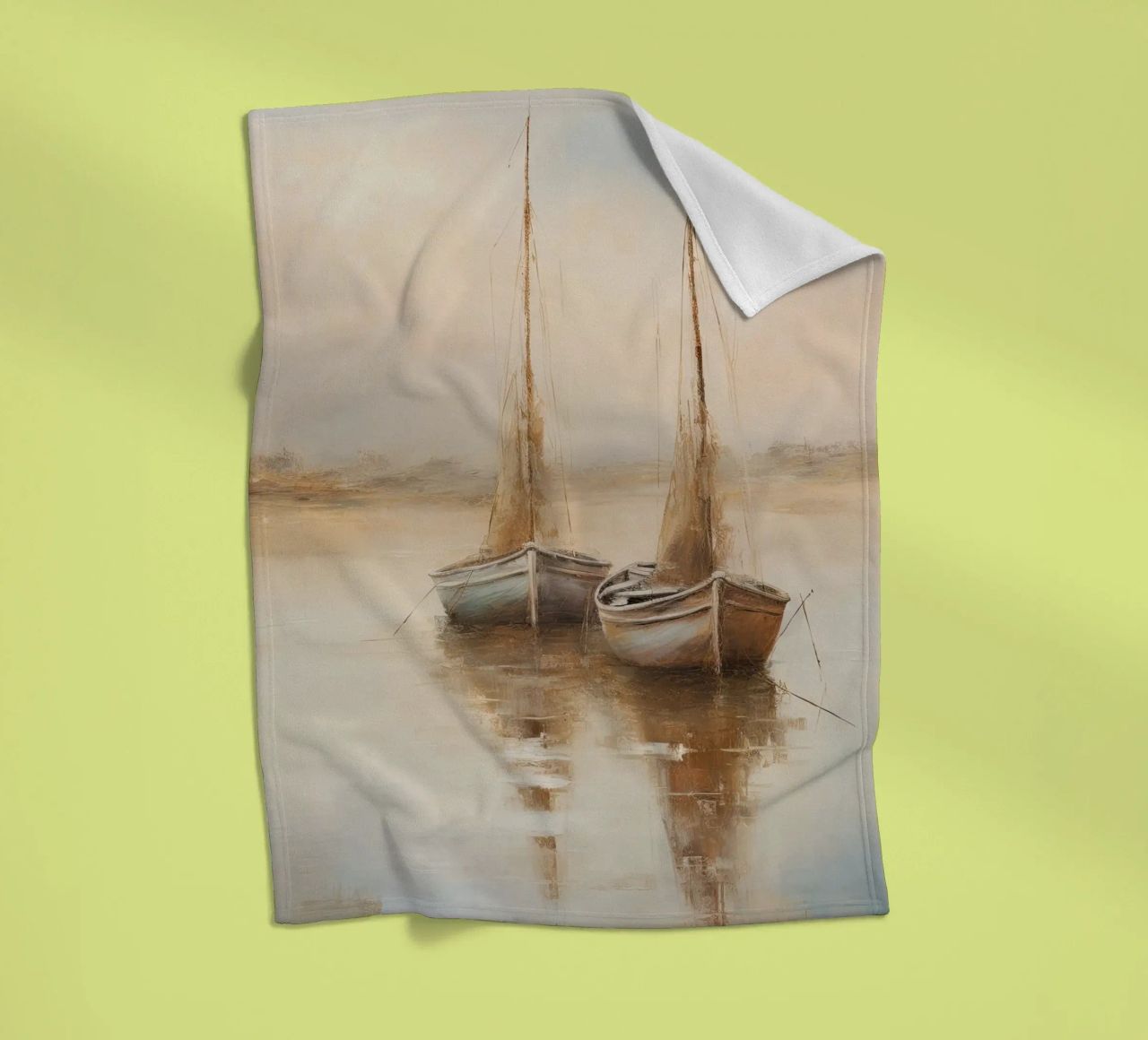 Zeilboten sereen coperta in pile da Imagine