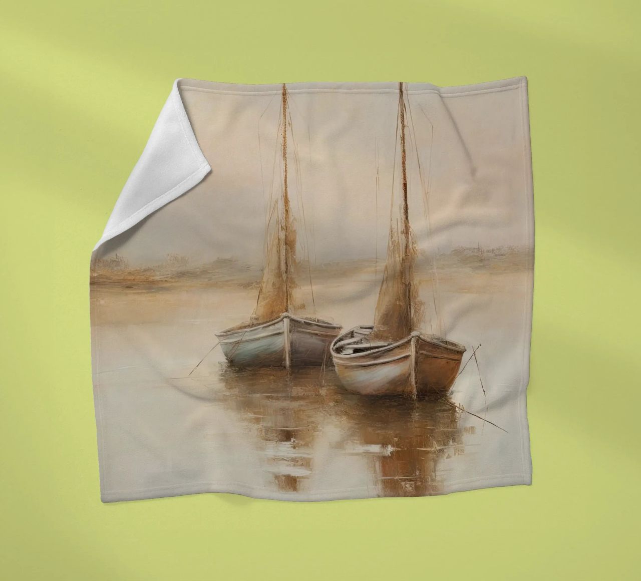 Zeilboten sereen coperta in pile da Imagine