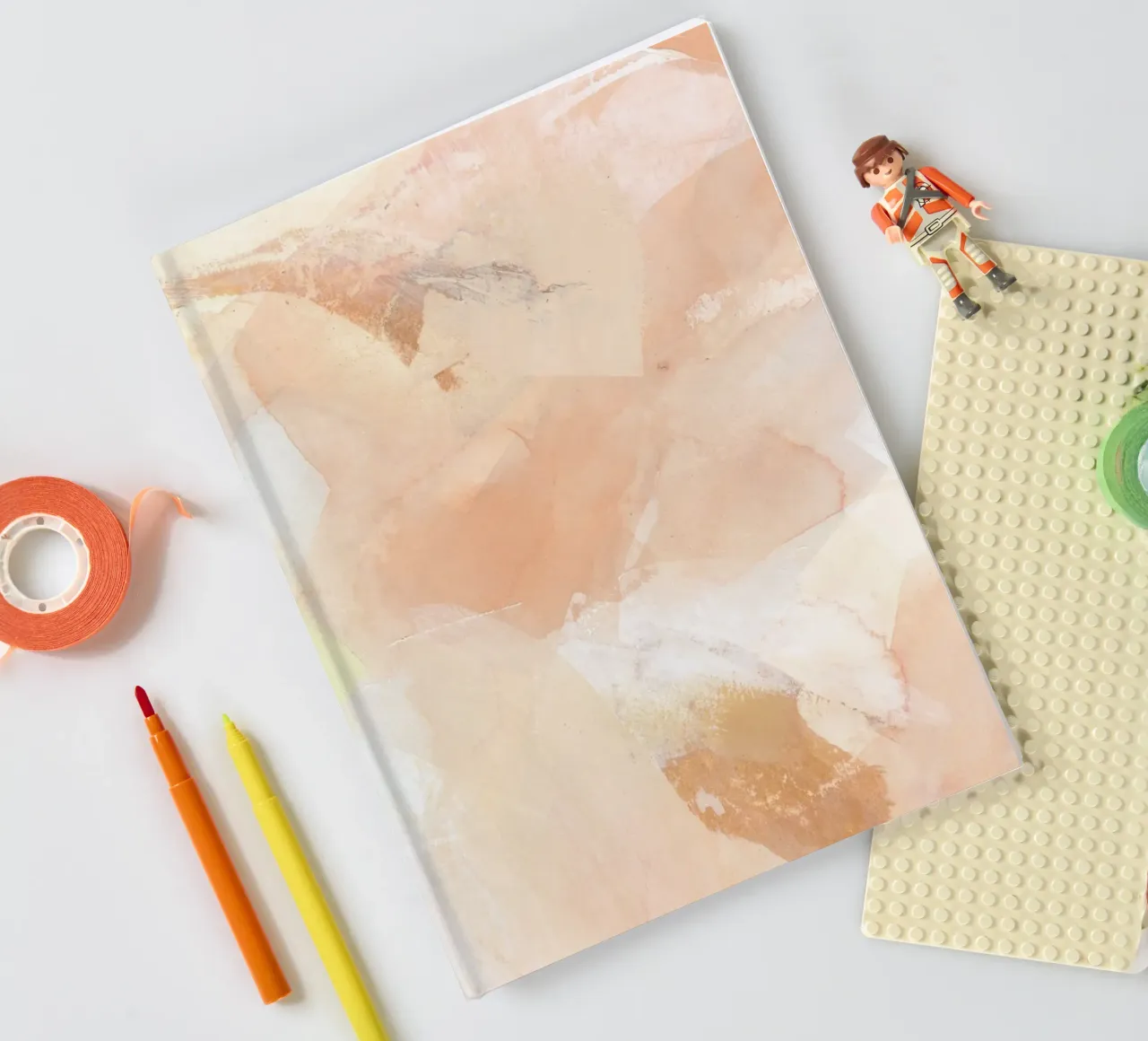 Brush strokes warm tones 6 notebook by NouveauPrints