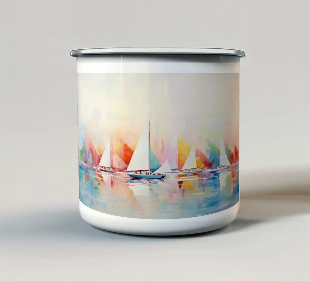 Zeilboten astratto tazza in smalto da Imagine