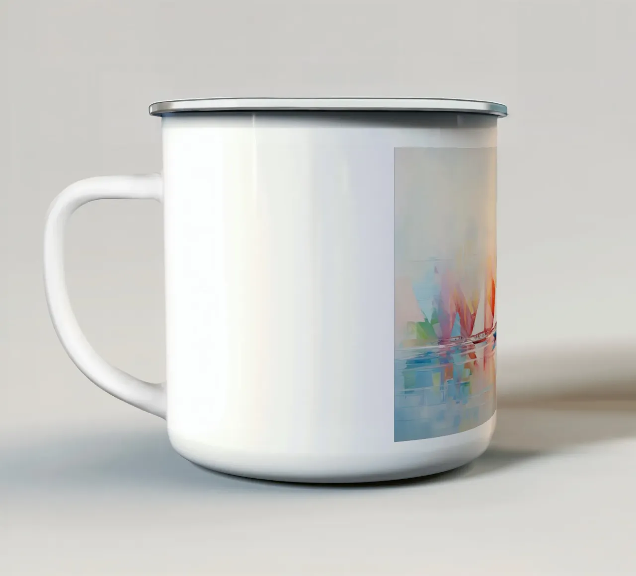 Zeilboten astratto tazza in smalto da Imagine