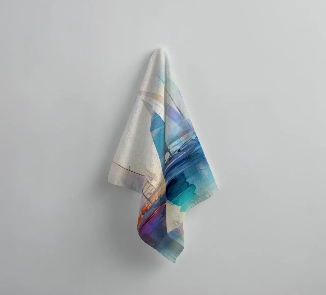 Zeilboten, abstract Handtuch von Imagine