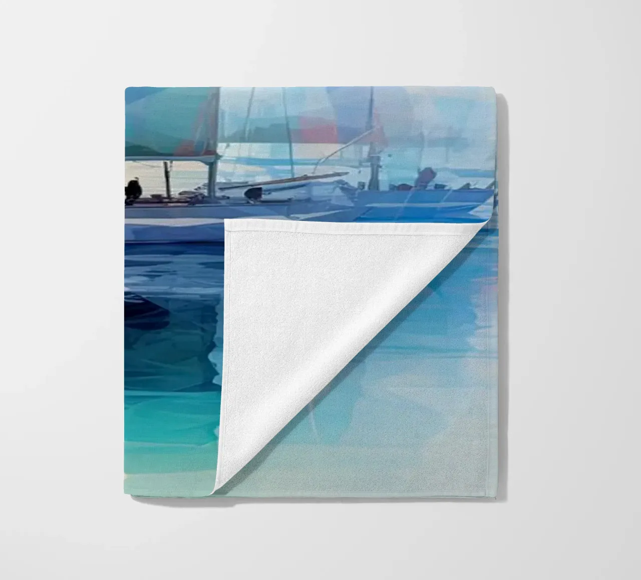 Zeilboten, abstract beach towel by Imagine