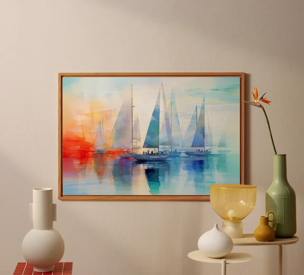 Zeilboten, abstract forex plate by Imagine