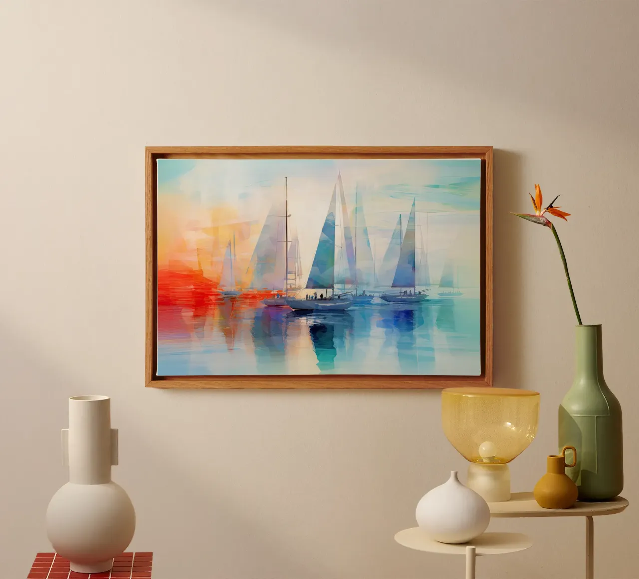 Zeilboten, abstract canvas by Imagine