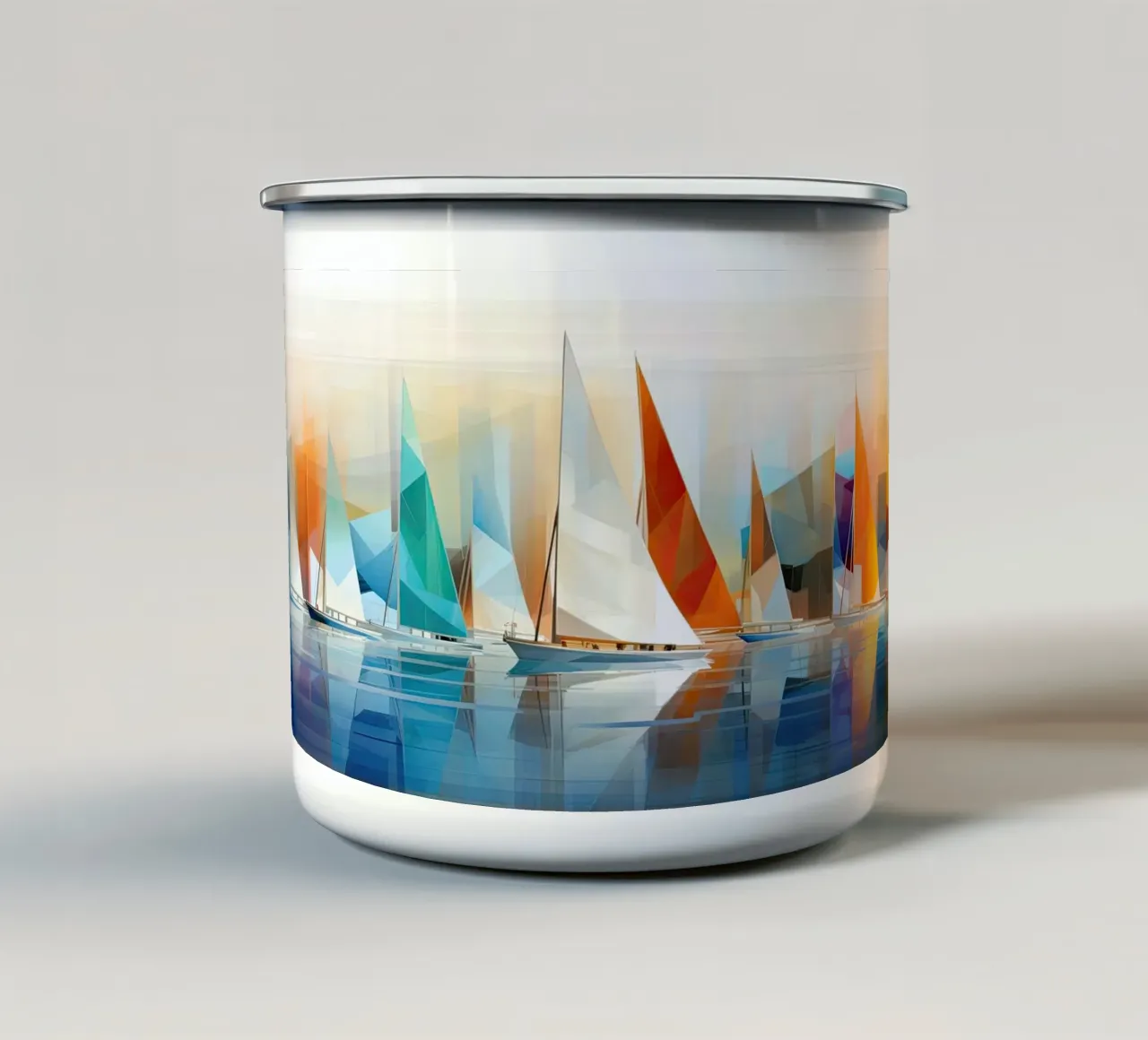 Zeilboten astratto tazza in smalto da Imagine
