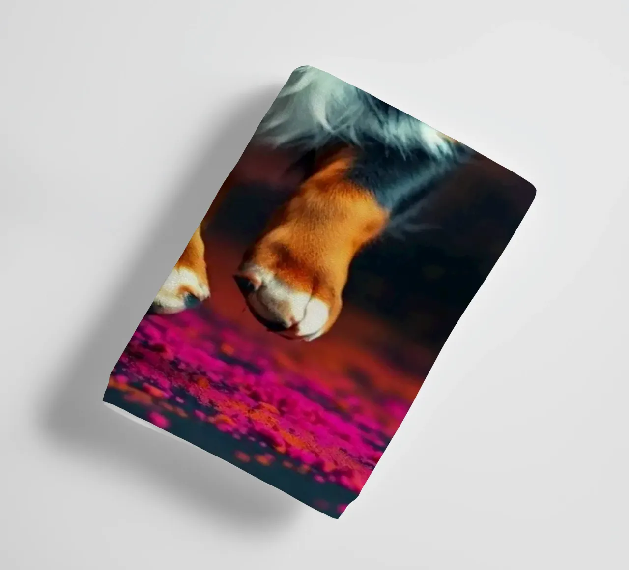 The colorful Bernese Mountain Dog #223 towel by Yumis.Beargang.and.Me