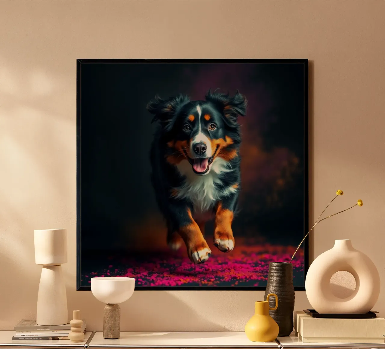 The colorful Bernese Mountain Dog #223 hahnemühle by Yumis.Beargang.and.Me