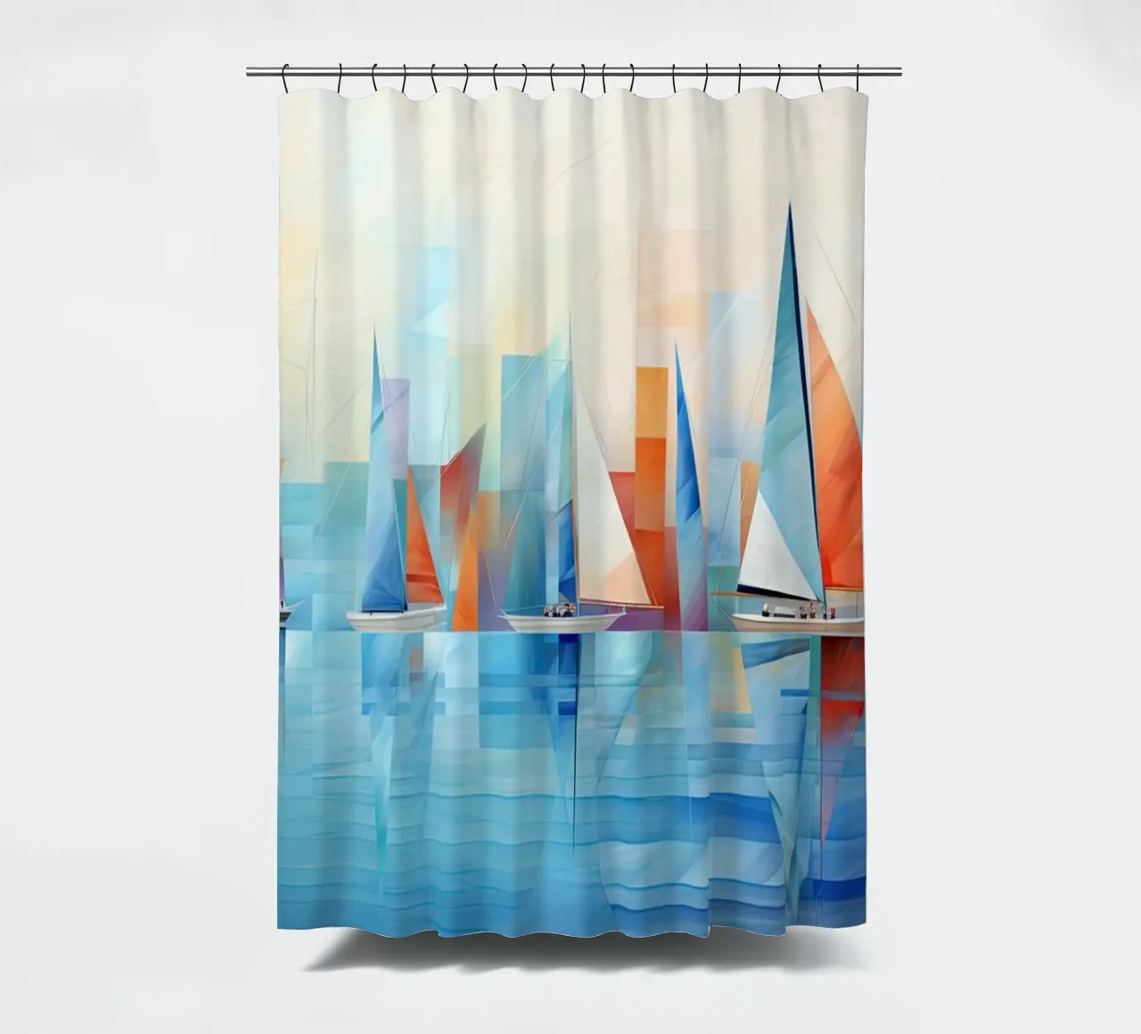 Zeilboten abstract shower curtain by Imagine