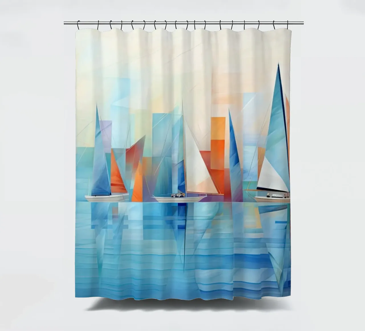 Zeilboten abstract shower curtain by Imagine