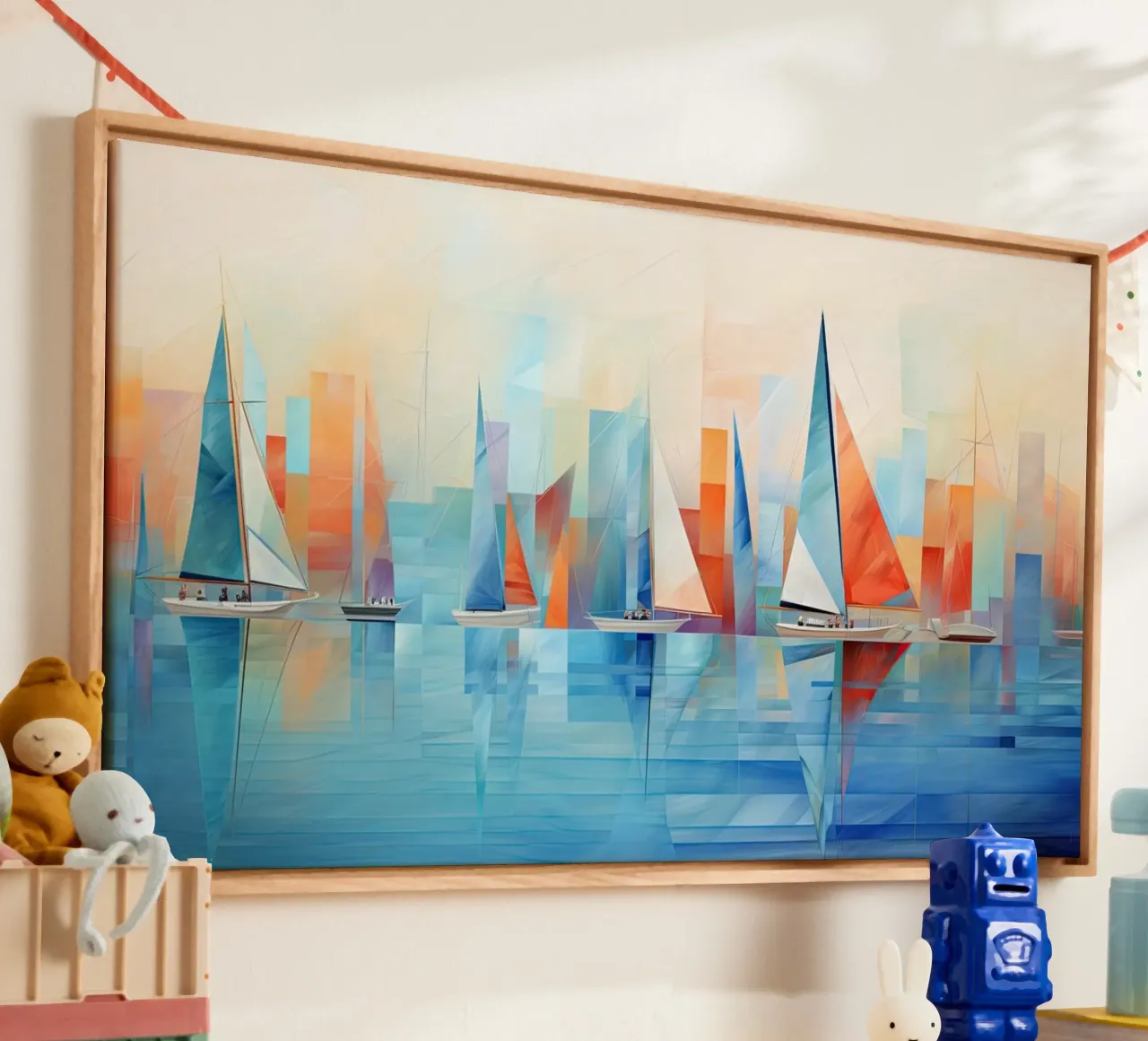 Zeilboten abstract canvas by Imagine