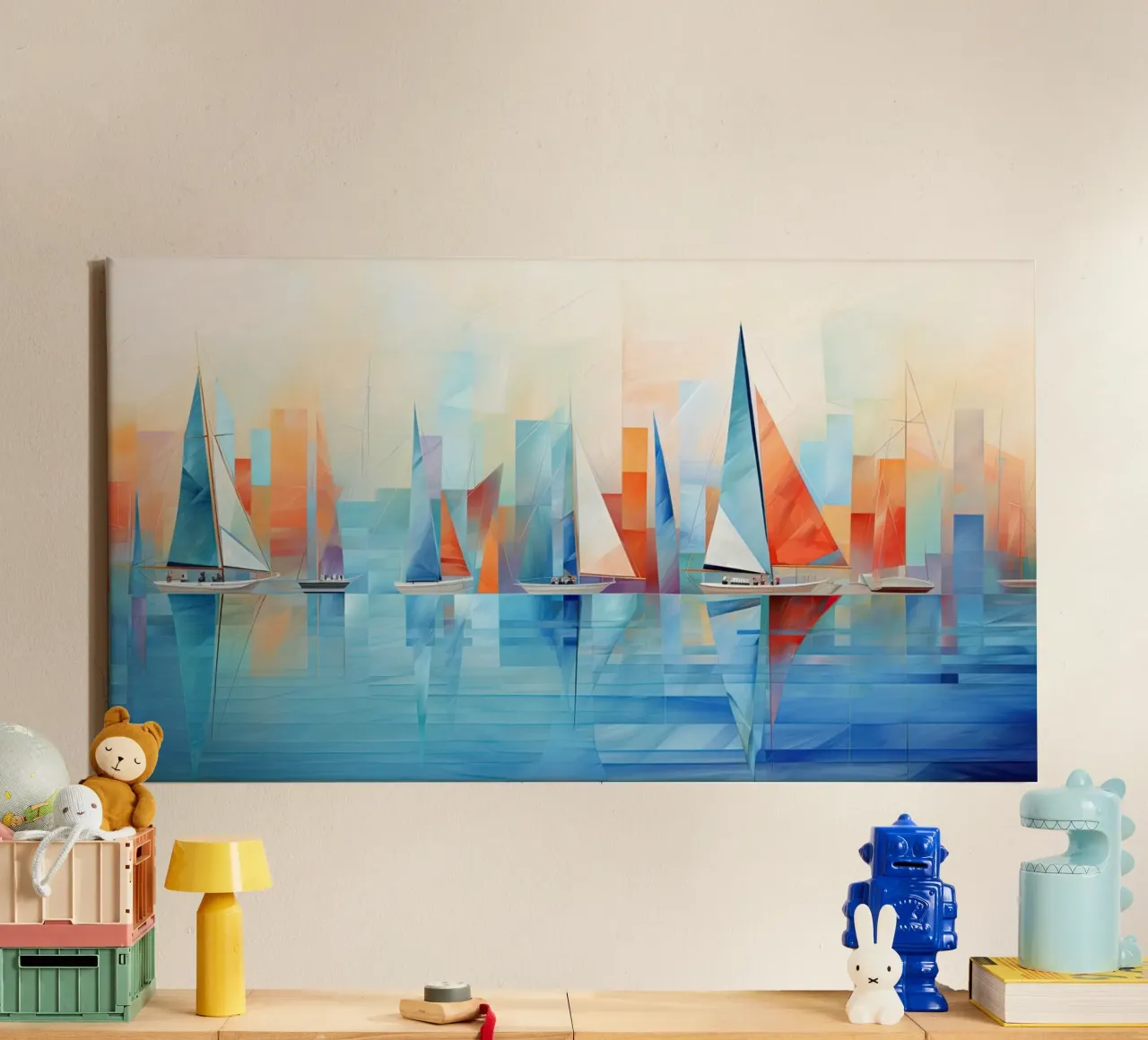 Zeilboten abstract canvas by Imagine