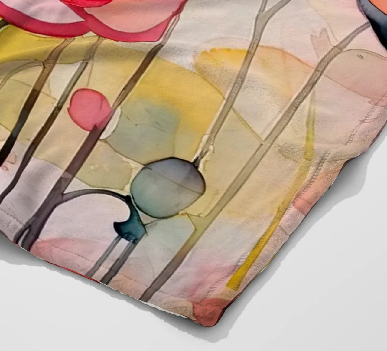 Acquerello sui papaveri coperta in pile da Imagine
