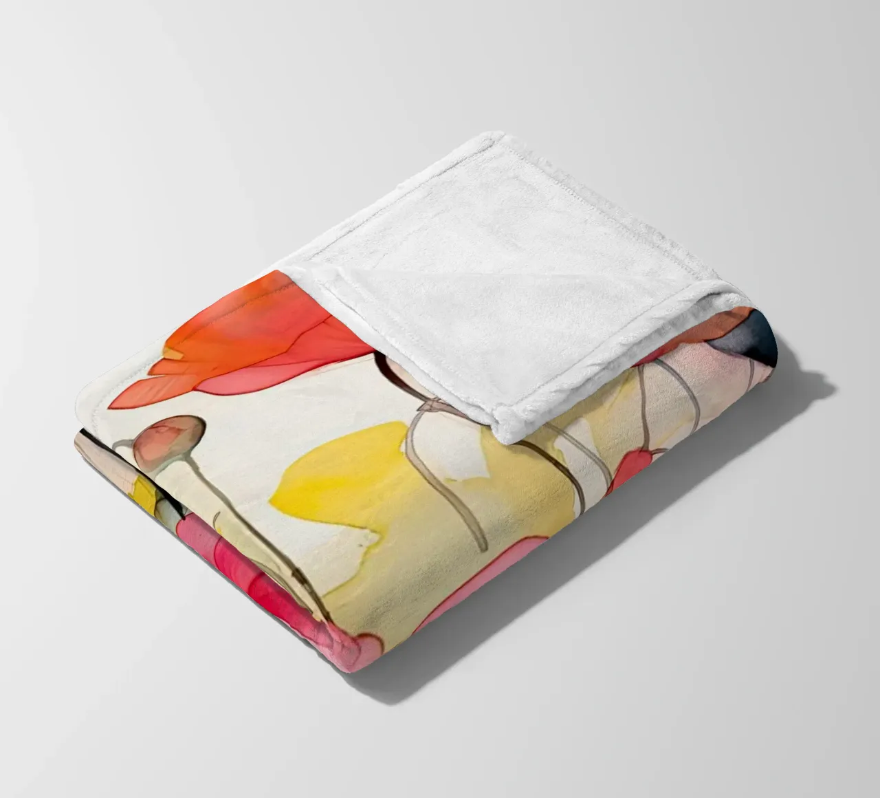 Acquerello sui papaveri coperta in pile da Imagine