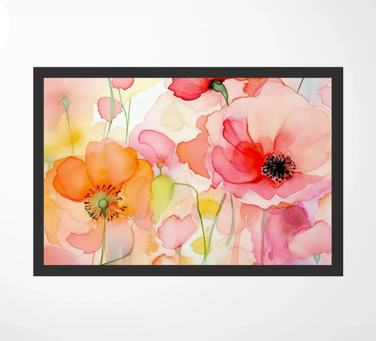 Fiori estivi ad acquerello zerbino da Imagine