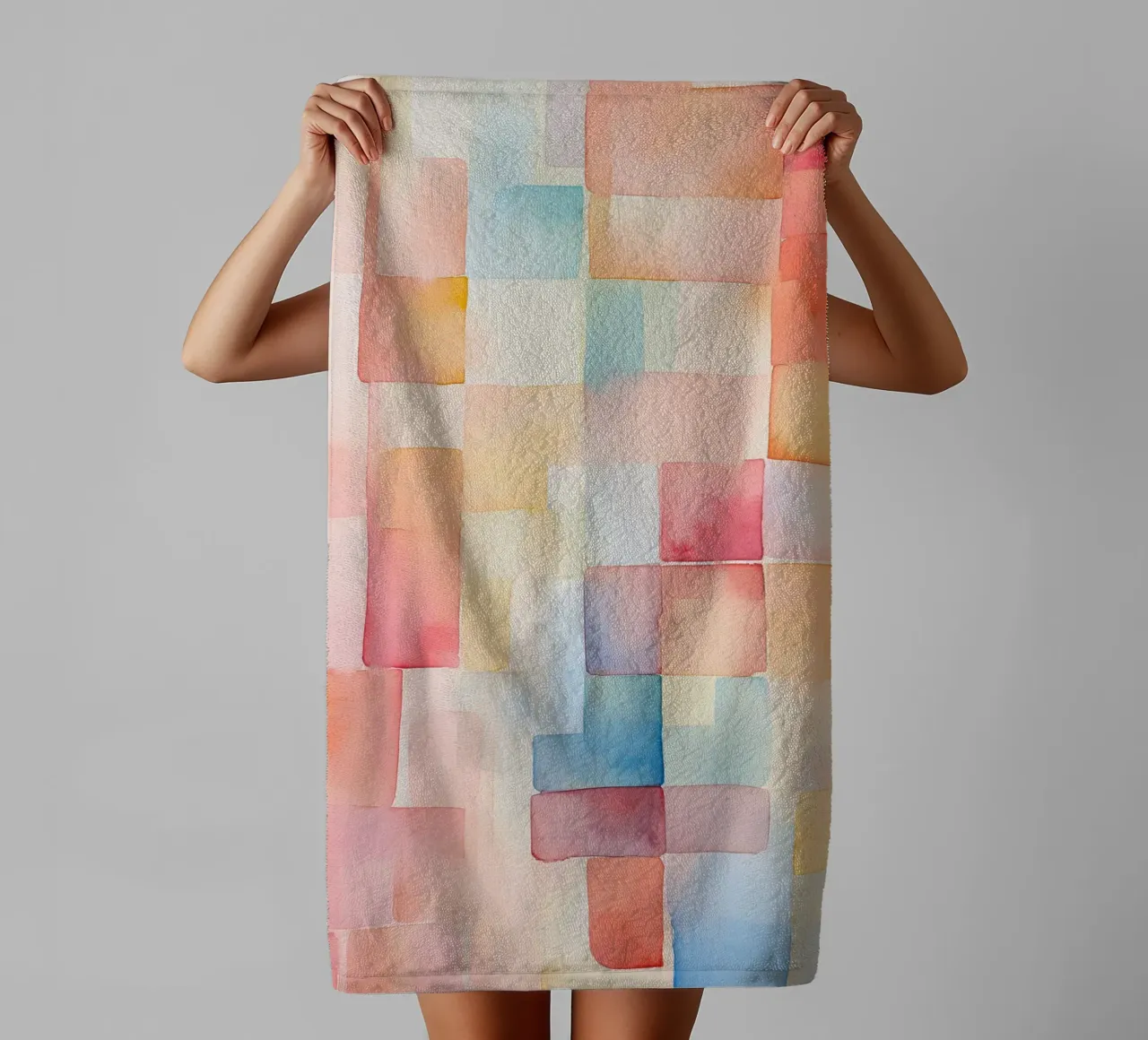 Abstract cubes towel by Imagine