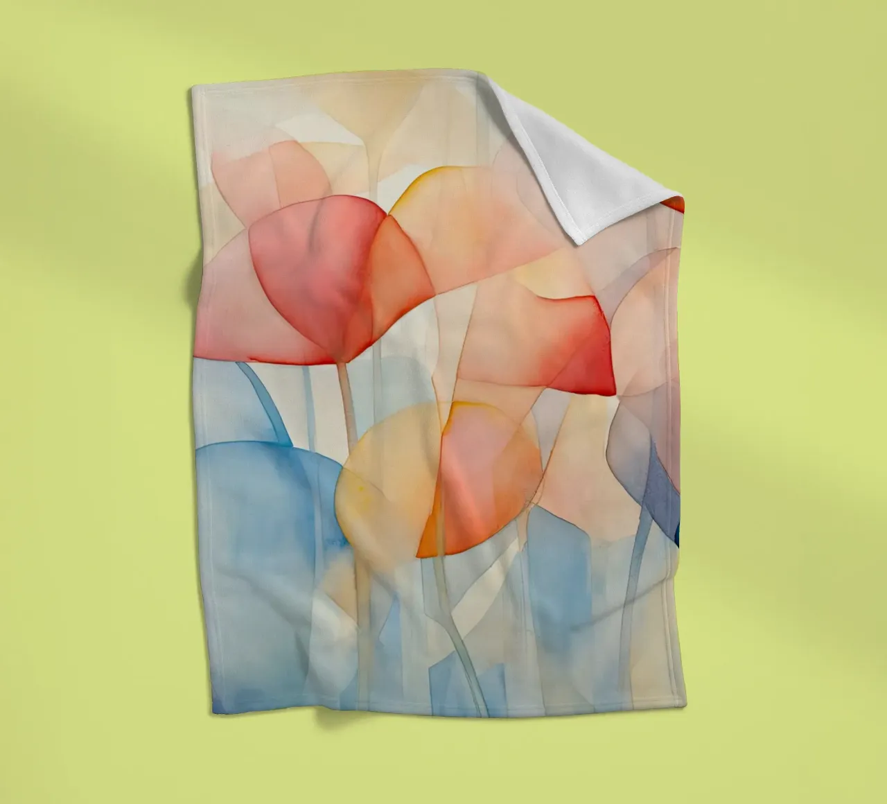 Acquerello sui papaveri coperta in pile da Imagine