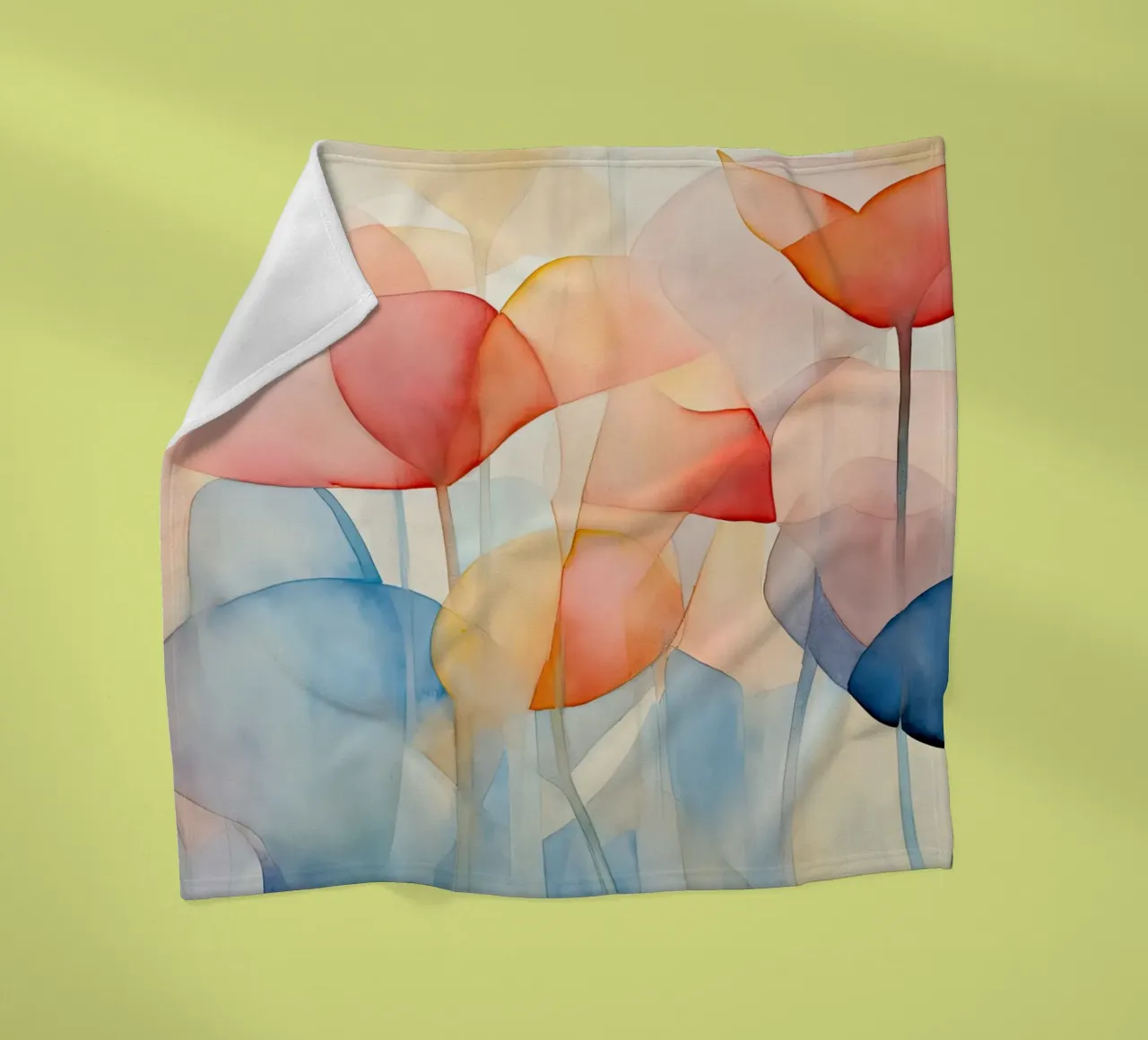Acquerello sui papaveri coperta in pile da Imagine