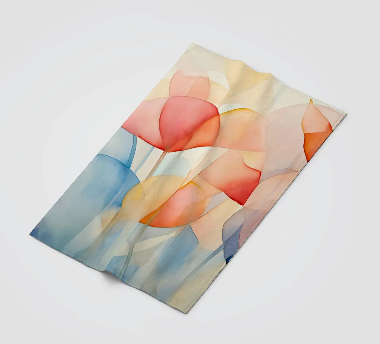 Acquerello sui papaveri coperta in pile da Imagine